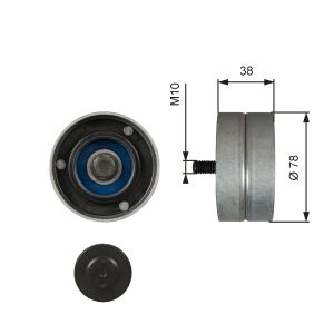 Umlenk-/Führungsrolle, Keilrippenriemen GATES T36529