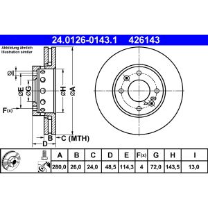 Bremsscheibe ATE 24.0126-0143.1