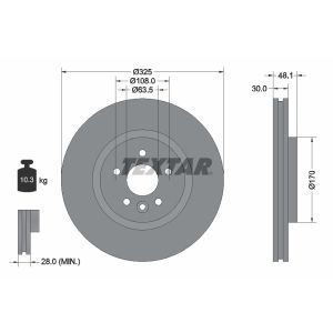 Disque de frein TEXTAR 92300505