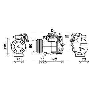 Compresor, aire acondicionado AVA COOLING MSAK683