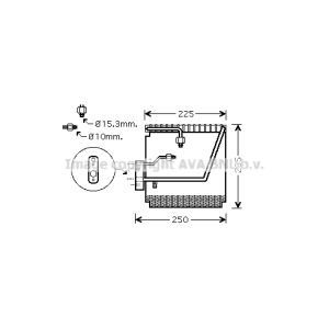 Evaporatore, impianto di climatizzazione AVA COOLING HDV198