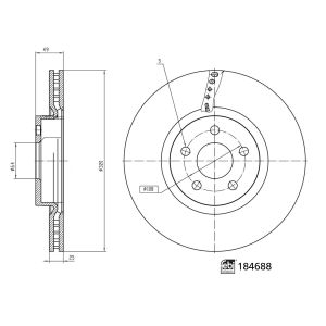 Disco de travão FEBI BILSTEIN 184688, 1 Peça