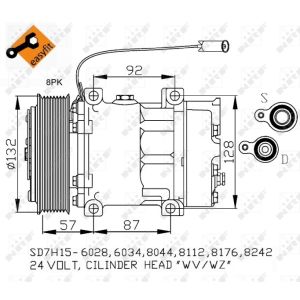 Compressore aria condizionata EASY FIT NRF 32412