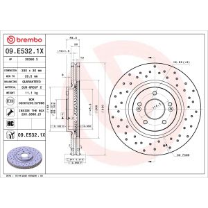 Disque de frein BREMBO 09.E532.1X