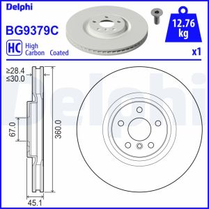 Disque de frein DELPHI BG9379C