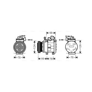 Compressor, ar condicionado AVA COOLING KAK130