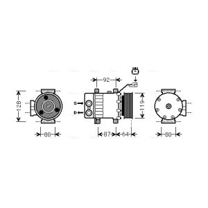 Compressor, ar condicionado AVA COOLING JEAK047