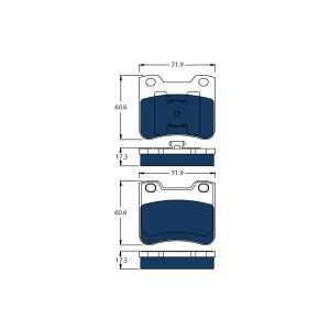 Set di pastiglie freno TRW GDB1279BTE, fronte