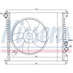 Radiatore, raffreddamento motore NISSENS 60425