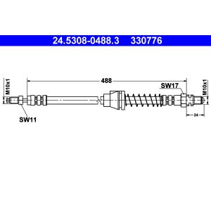 Bremsschlauch ATE 24.5308-0488.3