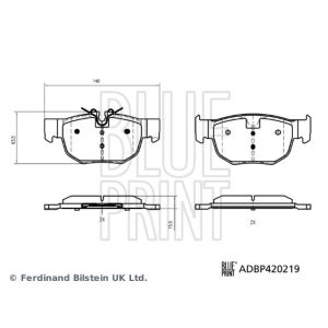 Bremsbelagsatz, Scheibenbremse BLUE PRINT ADBP420219
