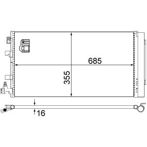 Condensador, ar condicionado BEHR MAHLE AC 630 000S