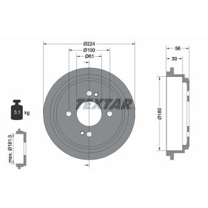 Bremstrommel TEXTAR 94028000