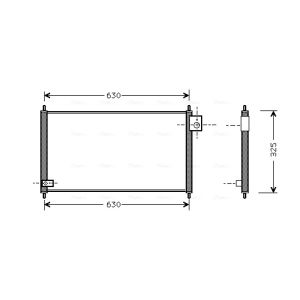 Condensador, sistema de ar condicionado AVA COOLING HD5111 AVA