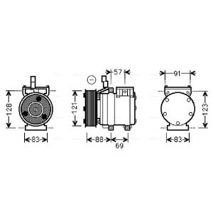 Compressor, ar condicionado AVA COOLING HYAK258