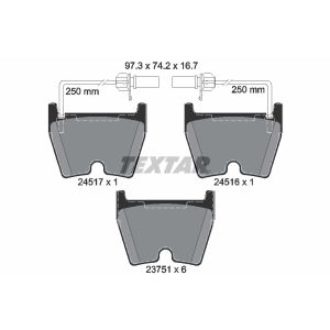 Bremsbelagsatz TEXTAR 2451701, Vorne