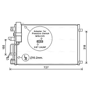 Condenseur (climatisation) AVA COOLING DNA5290D
