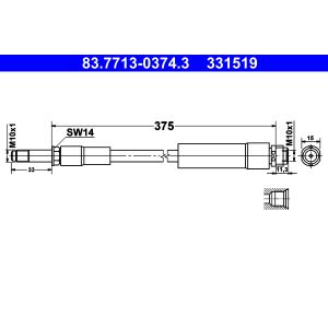 Flexible de frein ATE 83.7713-0374.3