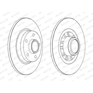 Bremsscheibe FERODO DDF2602-1 hinten, voll, 1 Stück