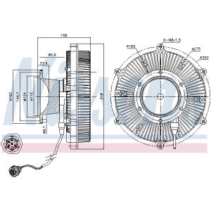 Embrague, ventilador de radiador NISSENS 86169