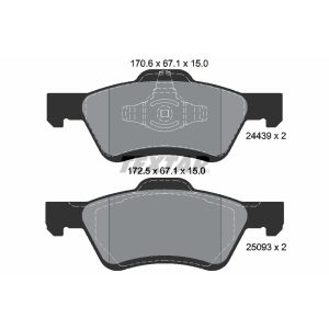 Set di pastiglie freno TEXTAR 2443901, fronte