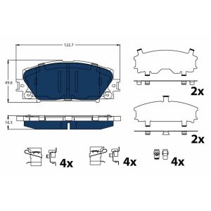 Conjunto de pastilhas de travão TRW GDB4173BTE, frente