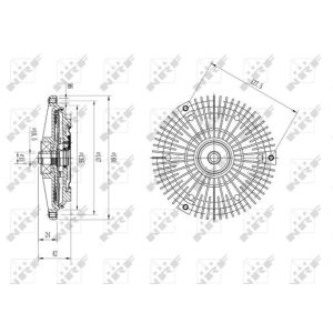 Koppeling, radiatorventilator NRF 49583