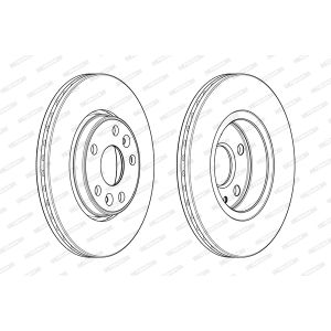 Disque de frein FERODO DDF1978C avant, ventilé, 2 Stück