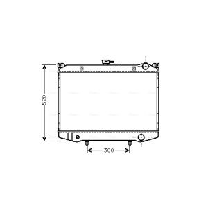 Radiador de motor AVA COOLING DN2064