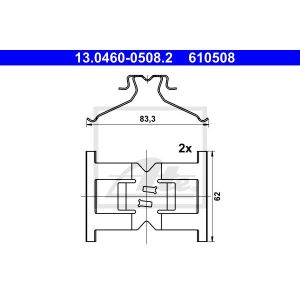 Zubehörsatz, Scheibenbremsbelag ATE 13.0460-0508.2