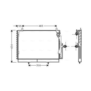 Condensador, sistema de ar condicionado AVA COOLING MS5161