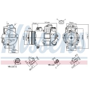 Compressor, airconditioner NISSENS 890412