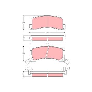 Set di pastiglie freno TRW GDB871, posteriore