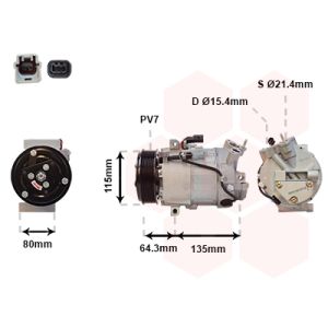 Kompressor för luftkonditionering VAN WEZEL 4300K394