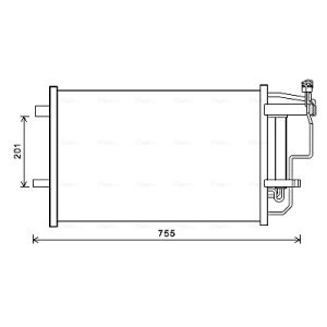 Kondensator, Klimaanlage AVA COOLING MZ5242D