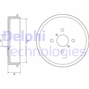 Tambor de freno DELPHI BF552