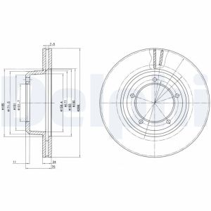 Disco de freno DELPHI BG2612C