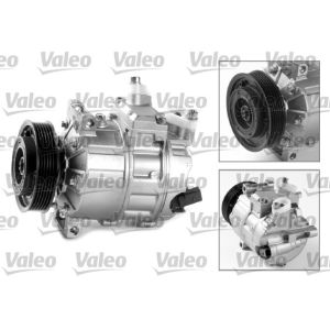 Compressore Climatizzatore Auto Valeo 699857, Per R134a, Puleggia 110mm, Senza Olio PAG - 3