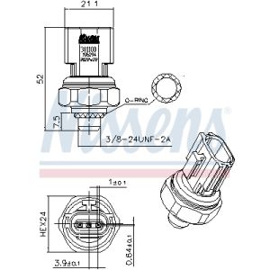 Interruptor de presión, aire acondicionado NISSENS 301100