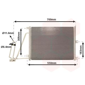 Condensator, airconditioning VAN WEZEL 37005265