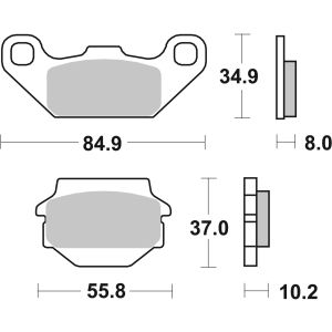 Bremsbelagsatz, ohne Straßenzulassung BREMBO 07SU11SD