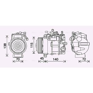 Kompressor för luftkonditionering AVA COOLING MSAK710