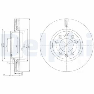 Disco de freno DELPHI BG4084,2 Piezza