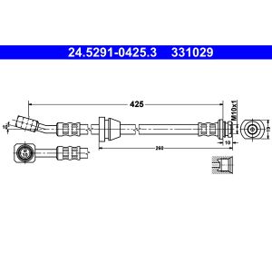 Bremsschlauch ATE 24.5291-0425.3