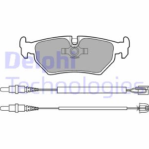 Set di pastiglie freno DELPHI LP910, posteriore