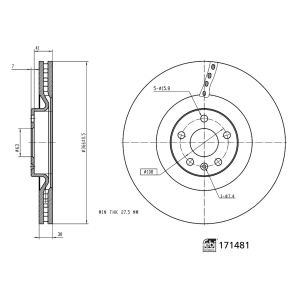 Disco de travão FEBI BILSTEIN 171481