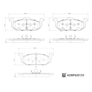 Levyjarrun jarrupalasarja BLUE PRINT ADBP420133