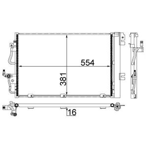 Condensador, ar condicionado BEHR MAHLE AC 377 001S