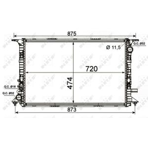 Radiator, motorkoeling NRF 53013