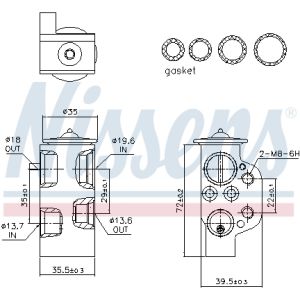 Expansionsventil, Klimaanlage NISSENS 999314